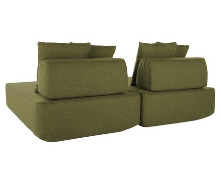 Sofá Ilha 2 Módulos Ipuã Verde | Westwing