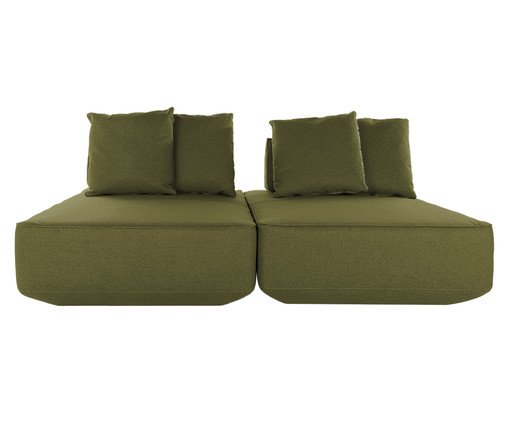 Sofá Ilha 2 Módulos Ipuã Verde, green | WestwingNow