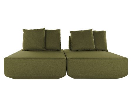 Sofá Ilha 2 Módulos Ipuã Verde | Westwing