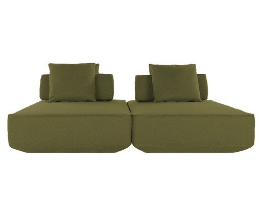 Sofá Ilha 2 Módulos Ipuã Verde, green | WestwingNow