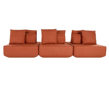 Sofá Ilha 3 Módulos Ipuã Terracota | Westwing