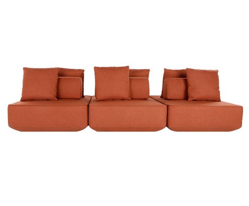 Sofá Ilha 3 Módulos Ipuã Terracota, Terracotta | WestwingNow