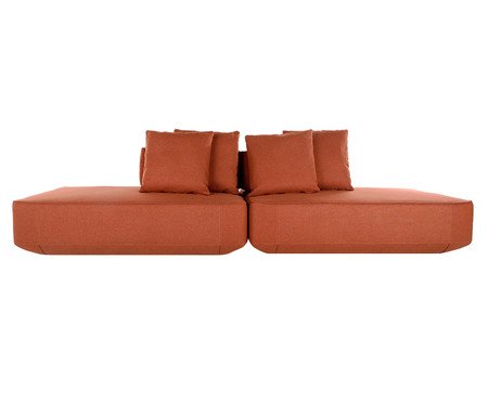 Sofá Ilha 2 Módulos Ipuã Terracota II | Westwing