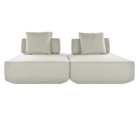 Sofá Ilha 2 Módulos Ipuã Off-White | Westwing