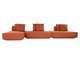Sofá Ilha 3 Módulos Chaise Ipuã Terracota, Terracotta | WestwingNow