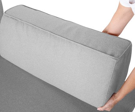 Sofá Ilha 2 Módulos Chaise Ipuã Cinza | Westwing