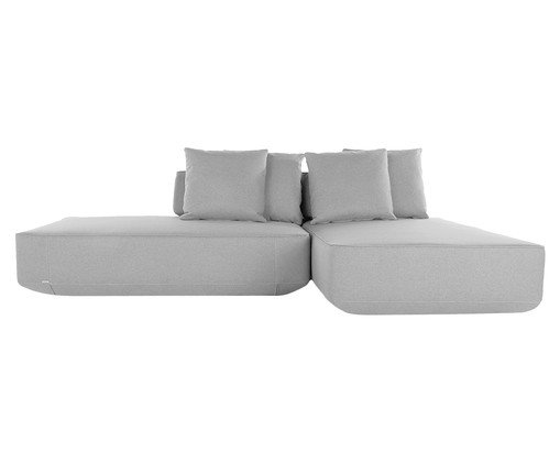 Sofá Ilha 2 Módulos Chaise Ipuã Cinza, grey | WestwingNow