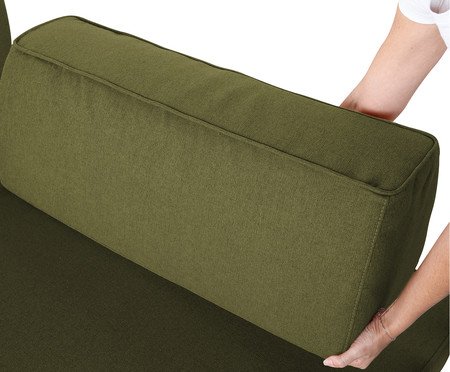 Sofá Ilha 3 Módulos Chaise Ipuã Verde | Westwing