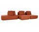 Sofá Ilha 3 Módulos Ipuã Terracota II, Terracotta | WestwingNow