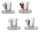 Jogo de Xícaras para Café com Alça Borboleta Papillon, transparent | WestwingNow