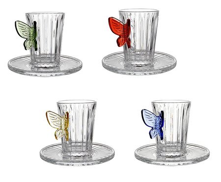 Jogo de Xícaras para Café com Alça Borboleta Papillon | Westwing