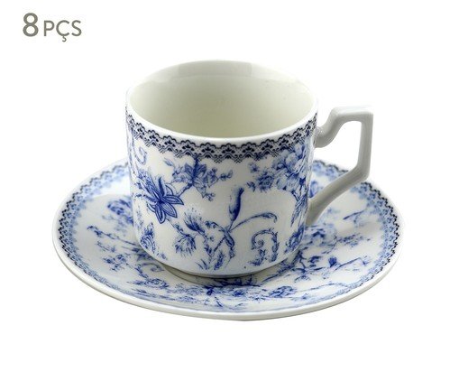 Jogo de Xícaras para Café Hortênsia Azul, blue | WestwingNow