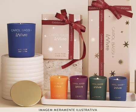 Kit Mini Velas Carol Bassi + Le Vivre | Westwing