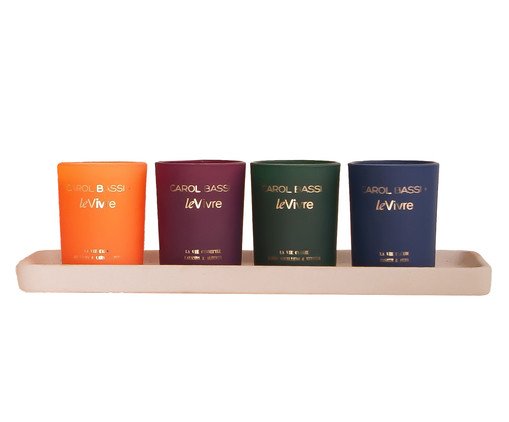 Kit Mini Velas Carol Bassi + Le Vivre, Rosa | WestwingNow