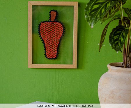 Quadro Renda Renascença Caju Vermelho | Westwing