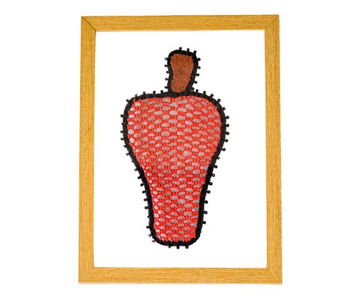 Quadro Renda Renascença Caju Vermelho, multicolor | WestwingNow