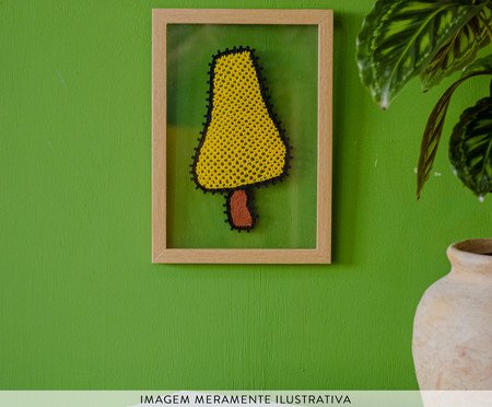 Quadro Renda Renascença Caju Amarelo | Westwing