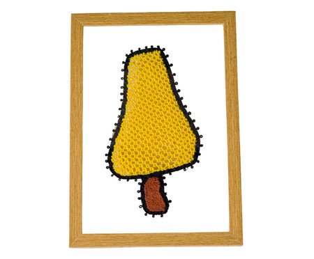 Quadro Renda Renascença Caju Amarelo | Westwing