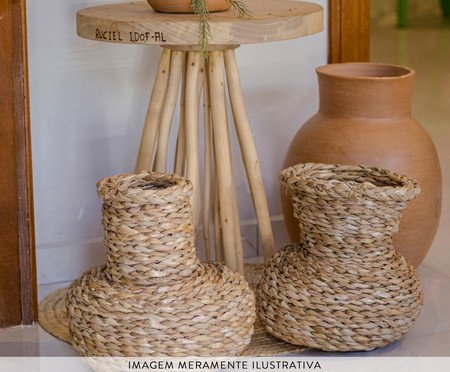 Vaso em Palha Da Taboa Boca Estreta | Westwing