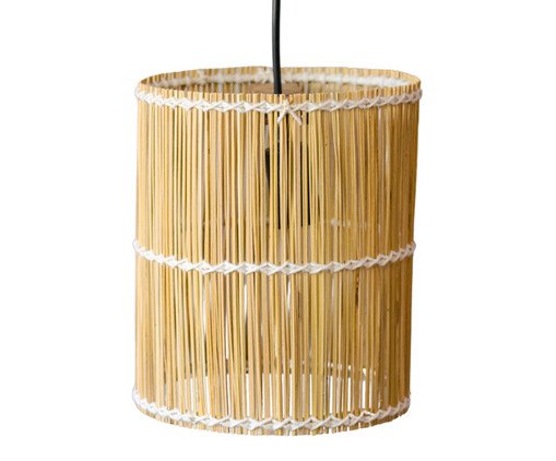 Luminária Pendente De Palha Natural Tubinho P, Natural | WestwingNow