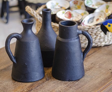 Garrafa Boca Larga Preta P | Westwing