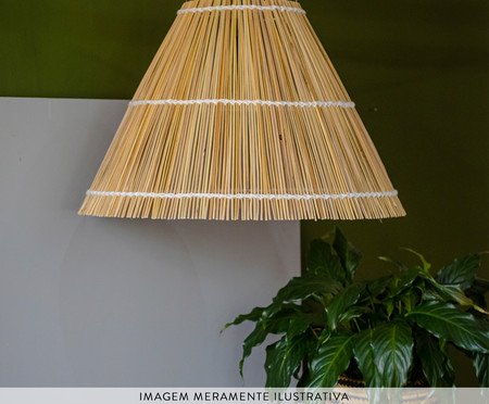 Luminária Pendente De Palha Natural Oca M | Westwing