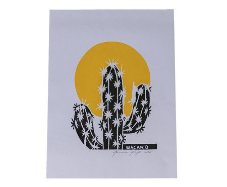 Xilogravura Bacaro Borges  Mandacaru Amarelo | Westwing