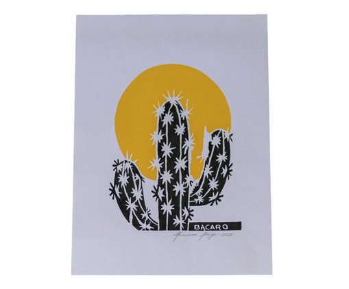 Xilogravura Bacaro Borges  Mandacaru Amarelo, multicolor | WestwingNow