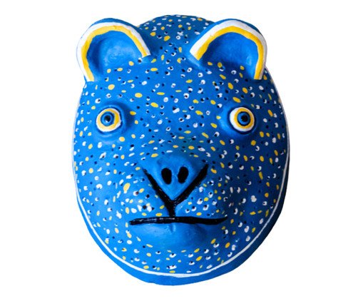 Máscara Cerâmica emerson Silva Jaguatirica Azul, multicolor | WestwingNow