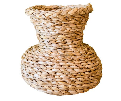 Vaso em Palha Da Taboa Boca Larga, Natural | WestwingNow