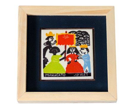 Quadrinho Azulejo Xilogravura J Borges Maracatu | Westwing