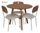 Conjunto de Mesa Mira e 3 Cadeiras Mira  Bege, brown | WestwingNow