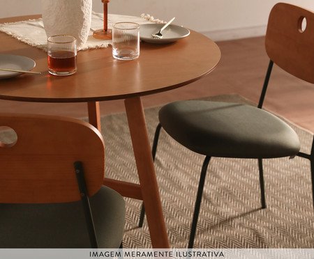 Conjunto de Mesa Mira e 3 Cadeiras Mira  Verde | Westwing