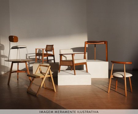 Conjunto de Mesa City e 3 Cadeiras City  Bege | Westwing