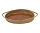 Jogo de Bandejas em Madeira com Borda em Rattan, multicolor | WestwingNow