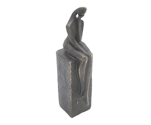 Mulher Sentada Pensando em Resina Bronze, multicolor | WestwingNow