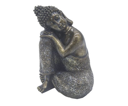 Buda em Resina Dourado Envelhecido, multicolor | WestwingNow