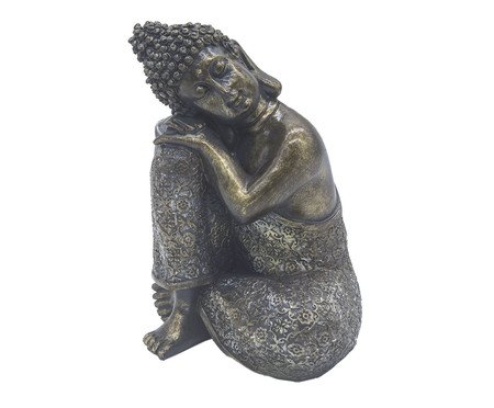 Buda em Resina Dourado Envelhecido | Westwing