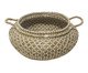 Cesta Pequena em Fibra Natural com Alças Ingá Bege, multicolor | WestwingNow