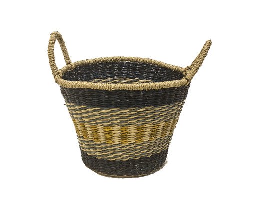 Cesta Pequena em Fibra Natural com Alças, multicolor | WestwingNow