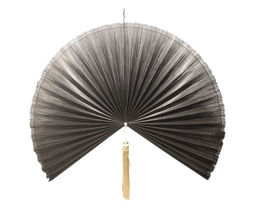 Leque Decorativo de Bambu Preto, multicolor | WestwingNow