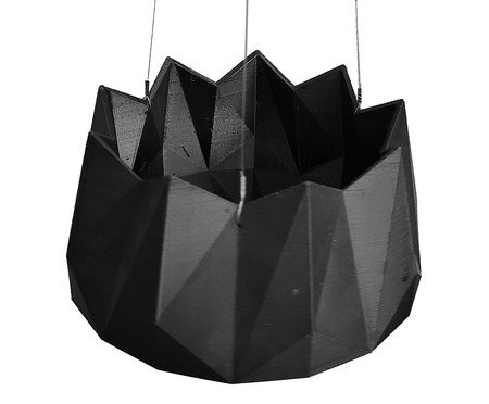 Vaso Suspenso Dobradura Grande Preto | Westwing