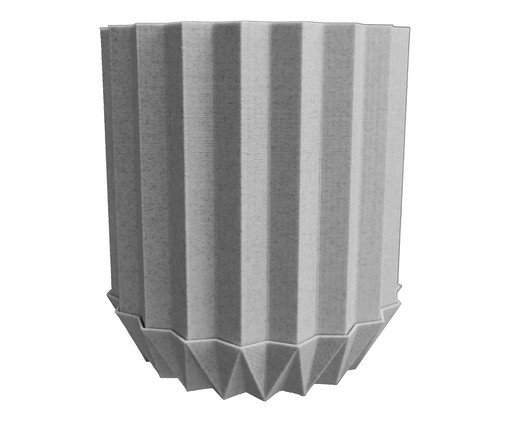 Vaso com Prato Vinco Médio Cinza, white | WestwingNow