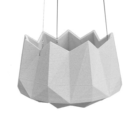 Vaso Suspenso Dobradura Grande Branco Marmorizado | Westwing