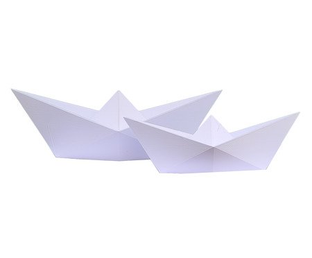 Adorno Barco Origami Grande Branco | Westwing