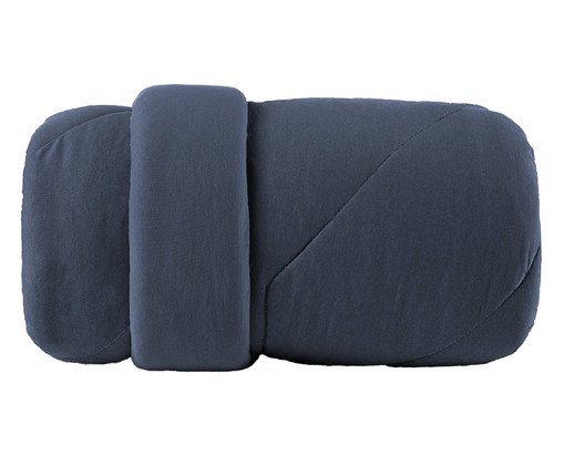Edredom Malha Fio Penteado Azul Minimal, blue | WestwingNow