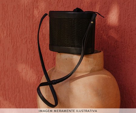 Bolsa Alba em Palha Preta | Westwing