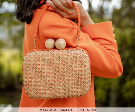 Bolsa Brasil Tropical em Palha Coral | Westwing