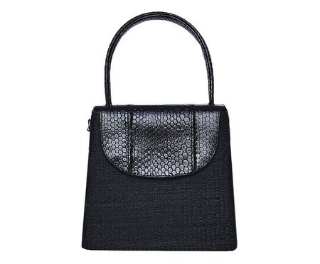 Bolsa Catarina em Palha e Couro Preta | Westwing
