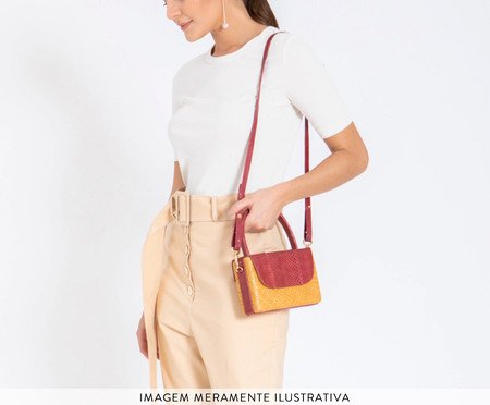 Bolsa Helena em Palha e Couro Caramelo | Westwing